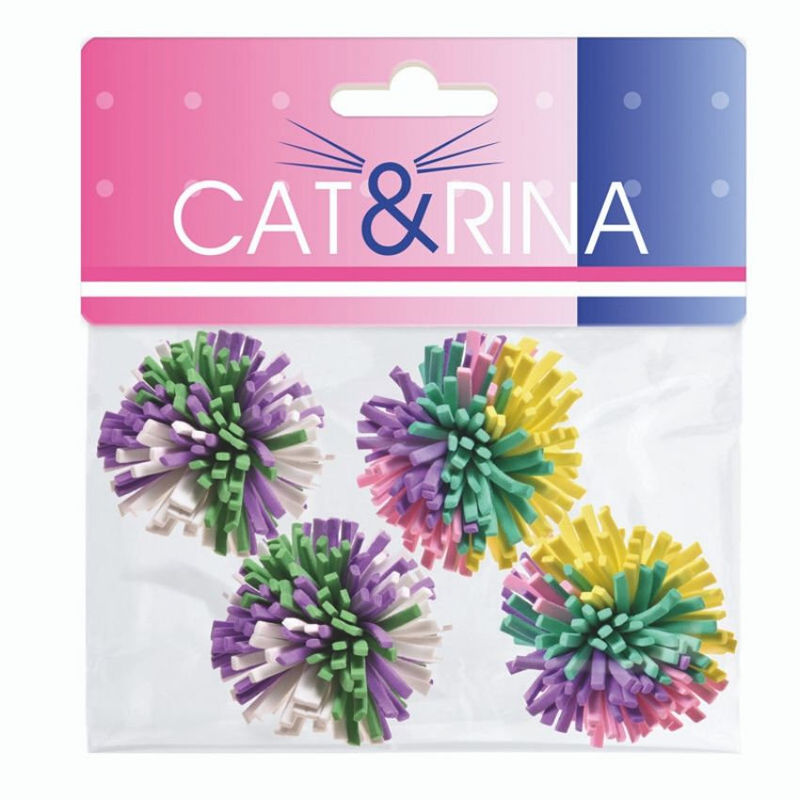 Играчка за котка Cat&Rina Комплект 4 таралежчета 6101.3 микс 3