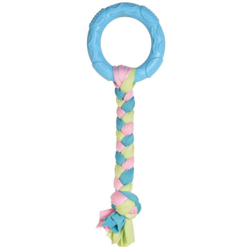 Силиконов ринг на въженце Record – пастелни цветове микс,  21см микс 2