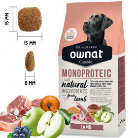 Натурална суха храна Ownat Classic Monoprotein LAMB 12кг.