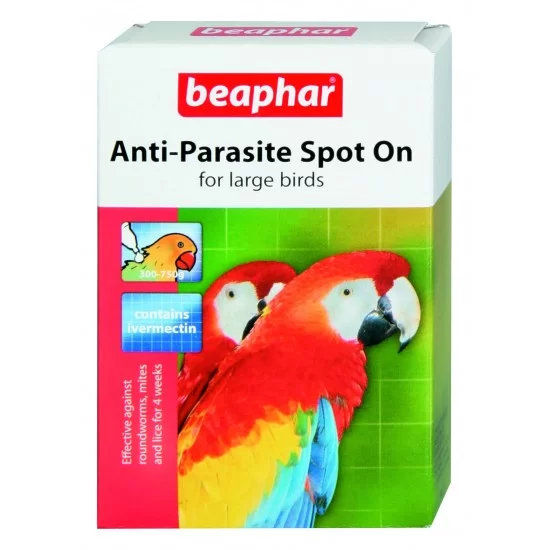 Beaphar Anti-Parazite противопаразитни пипети за едри птици - 2 пипети
