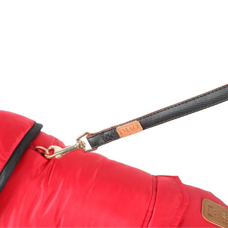 Непромокаемо яке за куче без качулка- червен цвят 30 см. 2