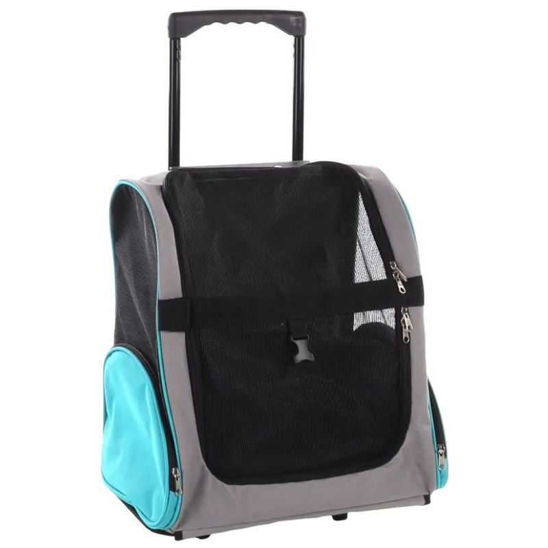 Транспортна количка за кучета и котки, куфар Flamingo TROLLEY TIRZA 38x26x46CM Сив