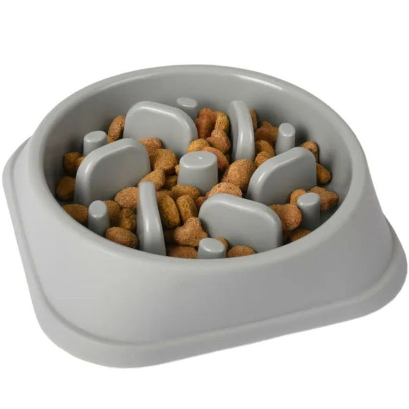 Пластмасова купа  Flamingo GREY – за лакоми кучета, насърчава бавното хранене 500мл. 2