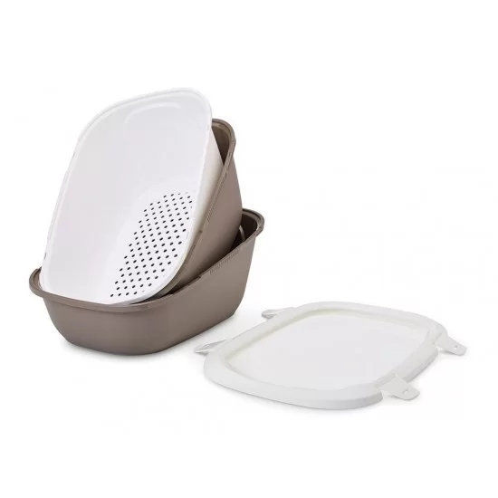 Simba Sift бяло/сиво - кот.тоалетна за едри породи-три части 3