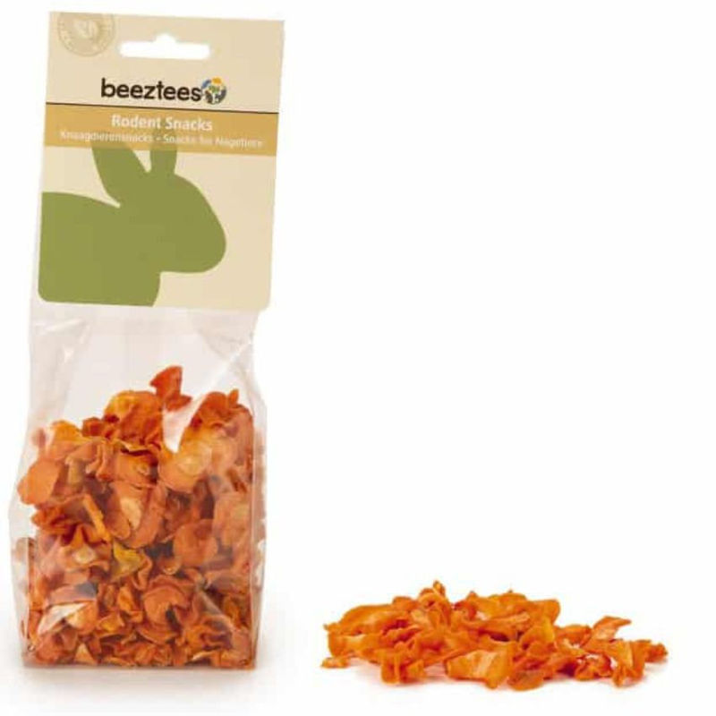 Beeztees rodent carrot chips – Лакомство за гризачи чипс от моркови 130г 130 гр.