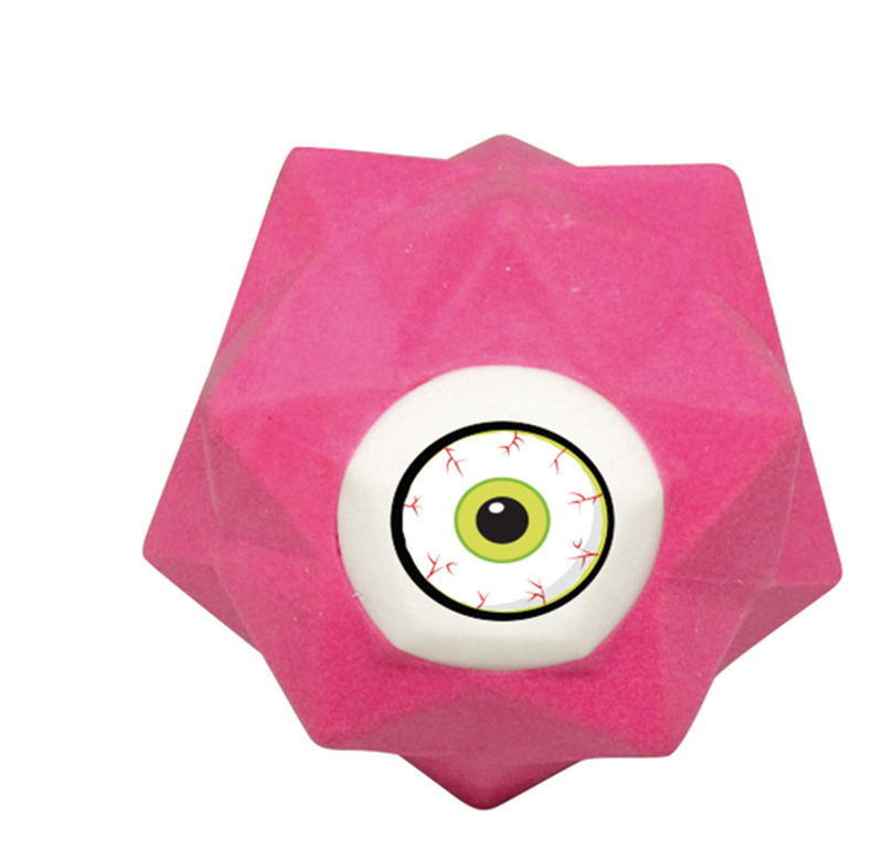 Супер Издръжлива Играчка за Кучета MONSTER Record 8.9 см. – с отвор за лакомства, лесно отскачаща, без звук син 3