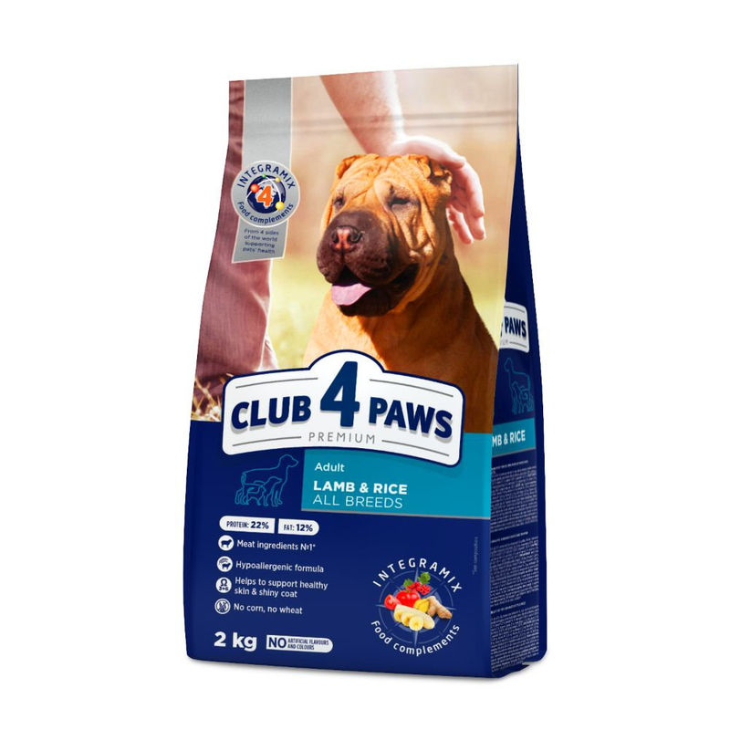 CLUB 4 PAWS DOG ALL BREED ADULT LAMB AND RICE Пълноценна, премиум храна за възрастни кучета от всички породи с агнешко и ориз 4