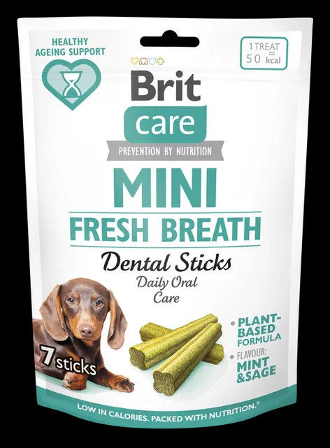 Brit Care Dog Mini Fresh Breath Dental Stix лакомства СВЕЖ ДЪХ, 7 бр. 120 г