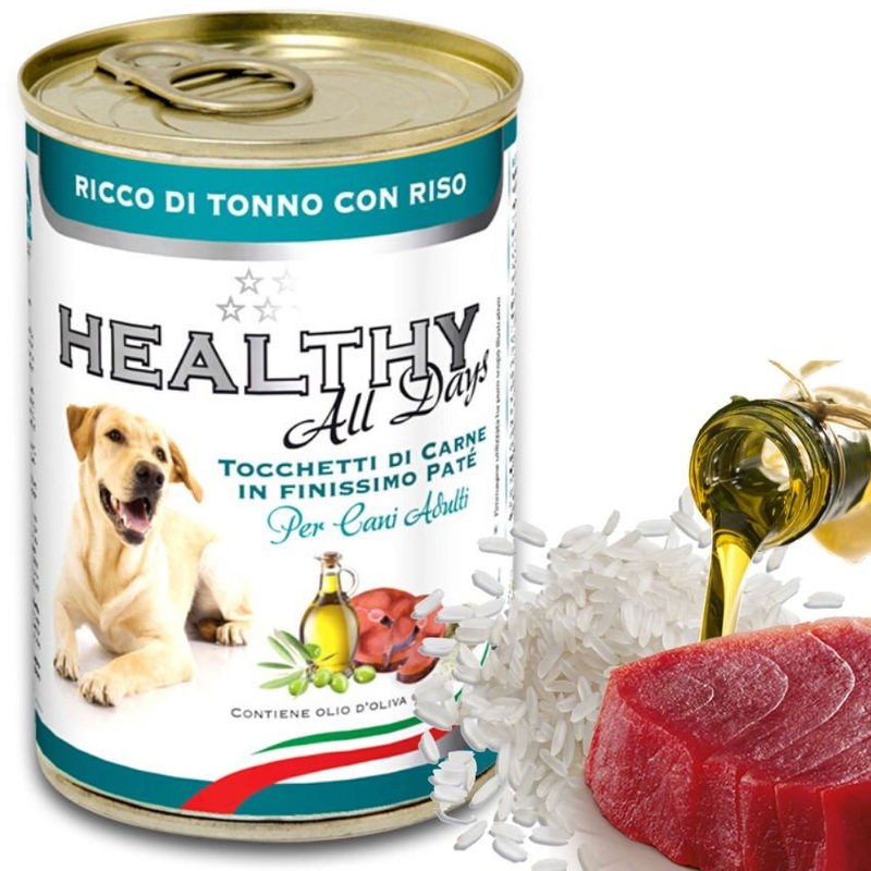 Консервирана храна за кучета HEALTHY MEAT All days Tuna And Rice с прясна риба тон и ориз 0.400 кг. 2