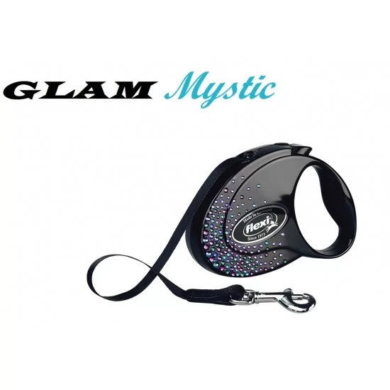 flexi GLAM Mystic S - 3м лента, до 12кг - цвят черен