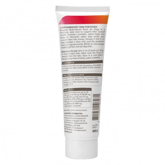 Beaphar Multi-Vitamin Paste - мултивитаминна паста куче 100 г 3