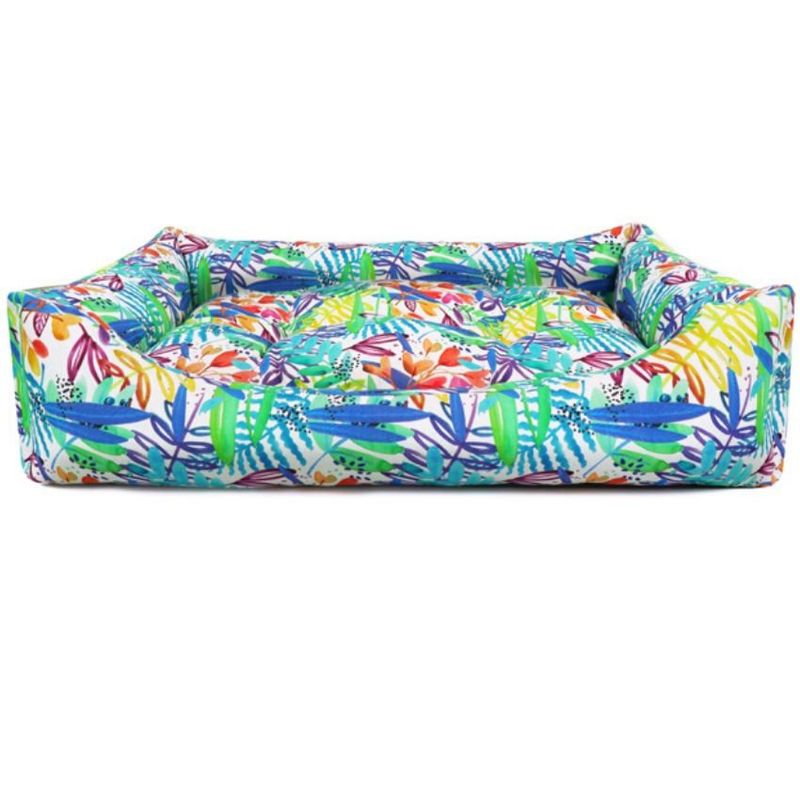 Цветно кучешко легло Blue Leaf Record  – със свеж дизайн, подвижна възглавничка и издръжлива материя 60/45/16 5