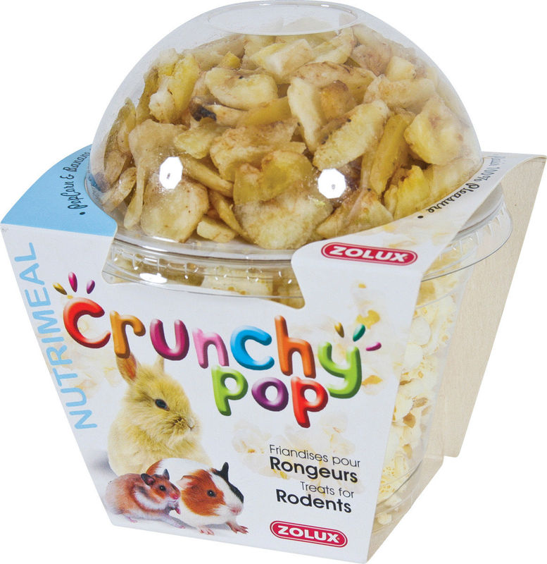 CRUNCHY POP BANANA 63gr – хрупкав снакс за гризачи с банани 63гр Zolux