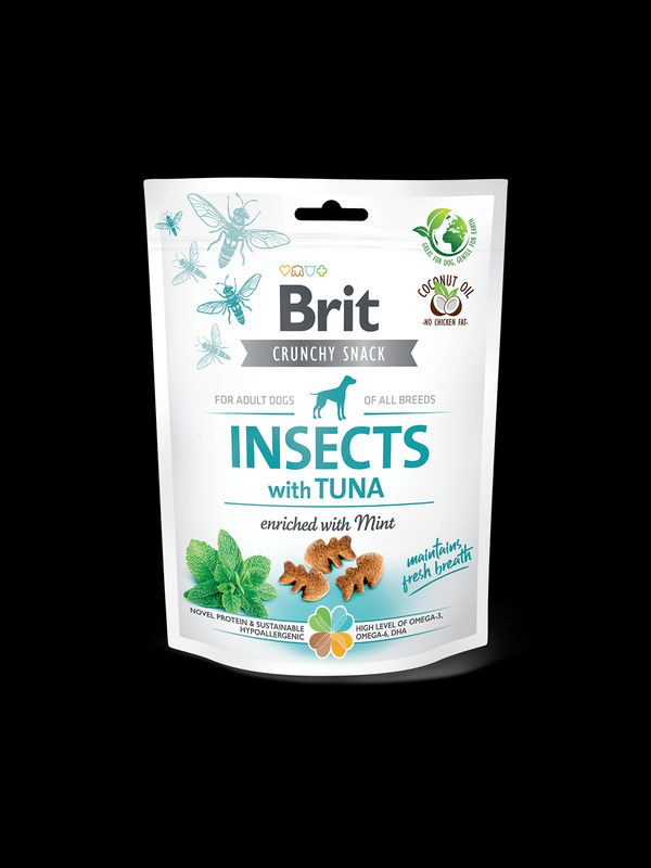 Brit Care Crunchy Cracker. Insects with Tuna enriched with Mint – лакомство за кучета с насекоми, риба тон и мента за свеж дъх 0.200 кг. 2