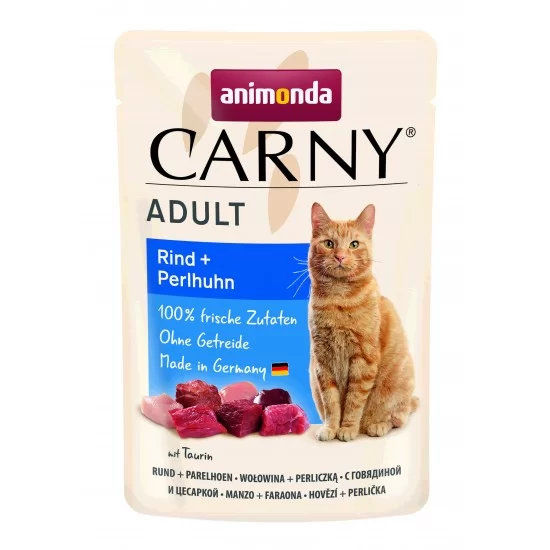 Carny Pouch Adult 85 г говeждо + токачка