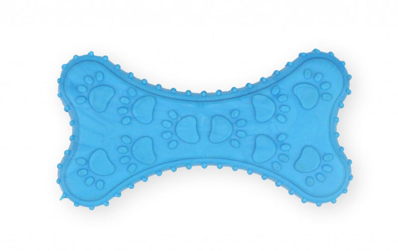 Дентална, гумена играчка за кучета PET NOVA кокал с аромат на телешко 10.5 см. син 2