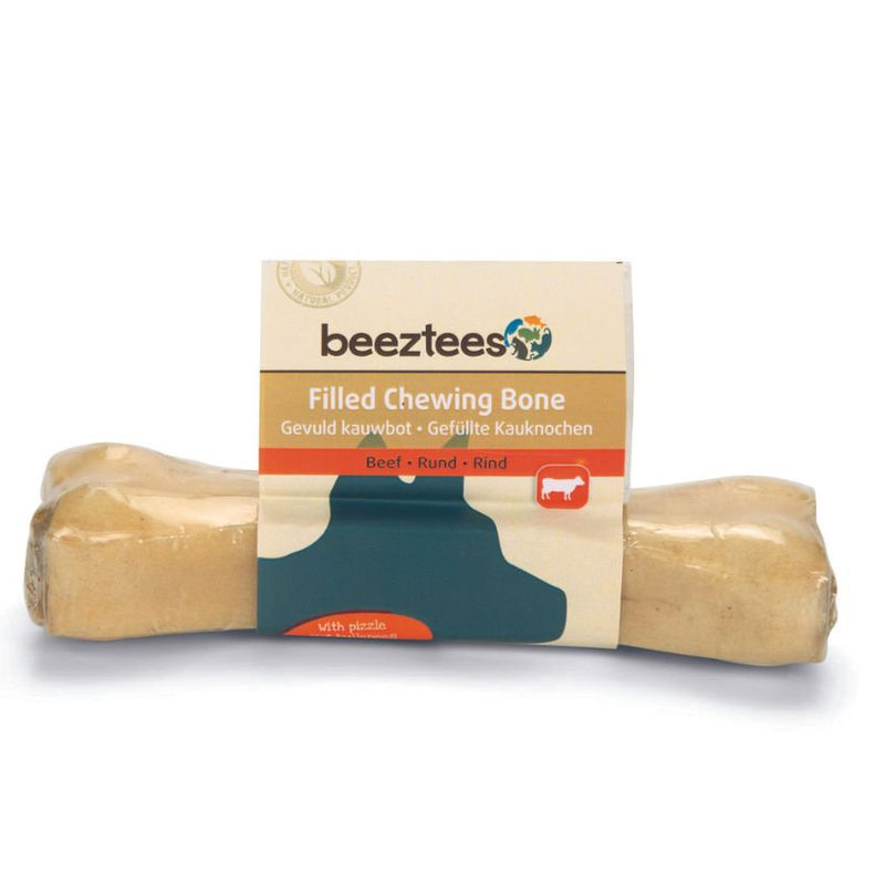 Натурално лакомство за куче Beeztees Chewbone with bull pizzle кокал с пълнеж от пенис на бик 1бр х15см 1 бр.