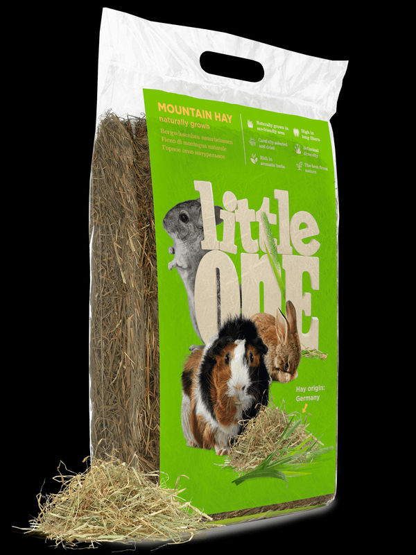 Планинско сено Little One с естествен зелен цвят, богато на фибри 1 кг.