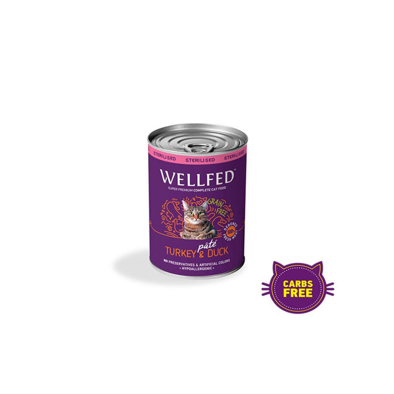Консерва за котка WELLFED Intestinal Care Sterilised – Turkey (12months – 7 years) 4