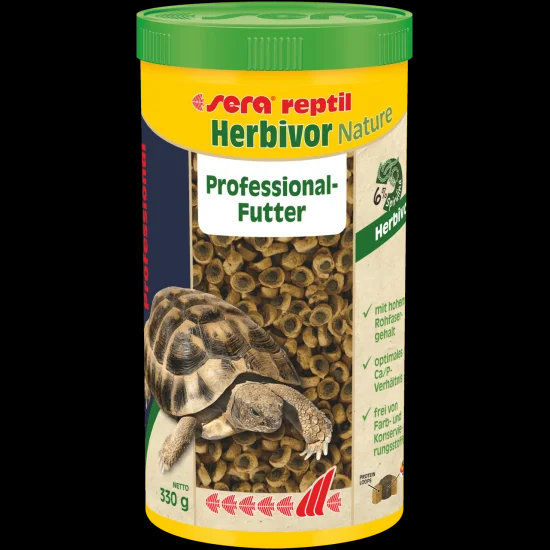 sera Reptil Professional Herbivor Nature 330 г - двукомпонентна храна за растителноядни влечуги