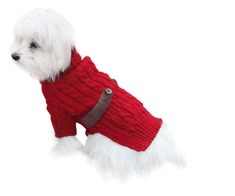 Плетен пуловер за кучета Record 25 см. 2