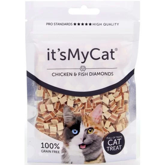 It's My Cat Chicken & Fish Diamond 50 г - лакомство за котка пиле и риба