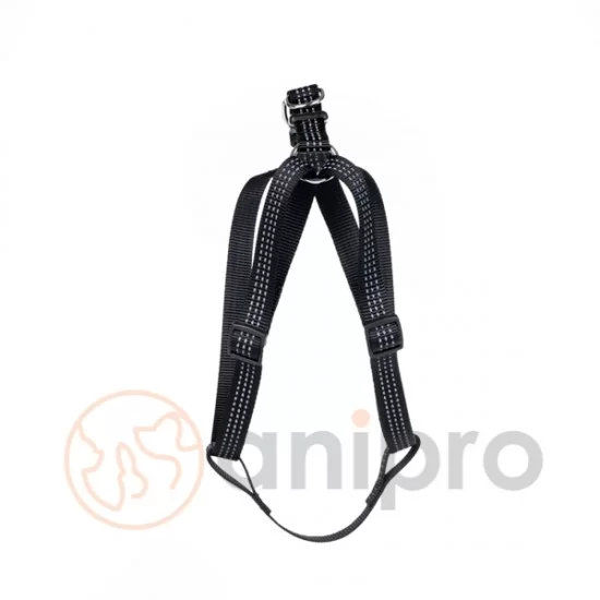 anipro Sport+ нагръдник лента със светлоотразителни нишки, 10мм черен
