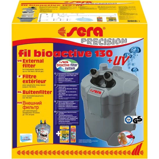 sera външен филтър sera fil Bioactive 130 + UV  - 300 л/ч за аквариуми до 130 л