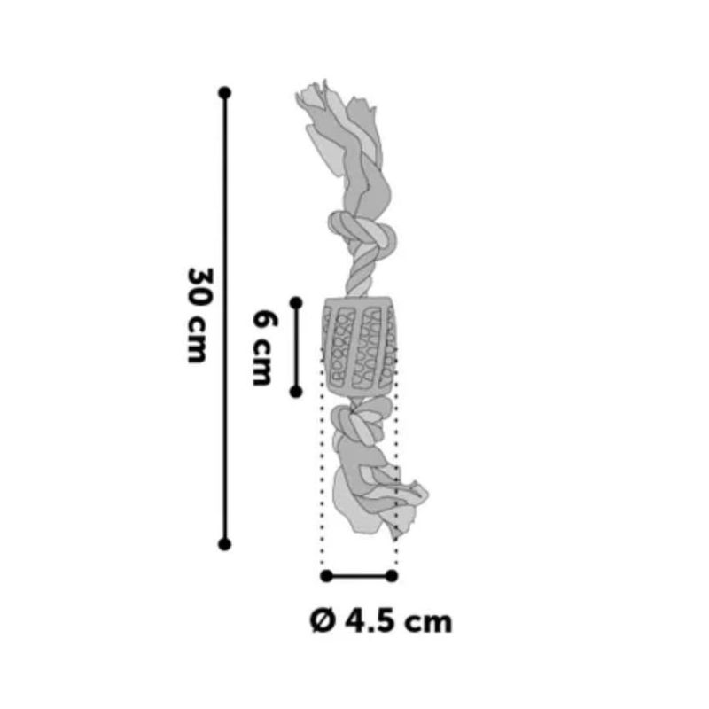 Кучешка играчка Flamingo Lindo Tube за дъвчене с въже  син 2