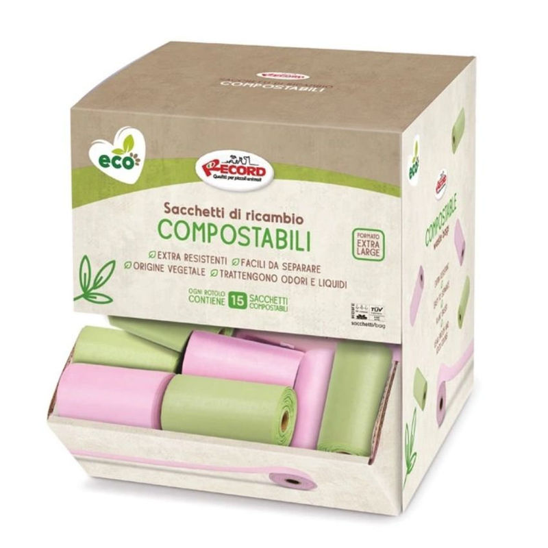 Биоразградими хигиенни пликчета Record Compostable dog waste bags