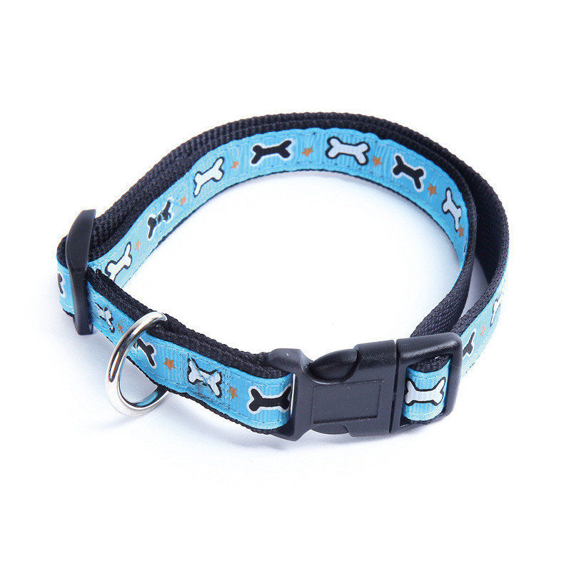 Нашийник за кучета Record OSSICINI с кокалчета, син M