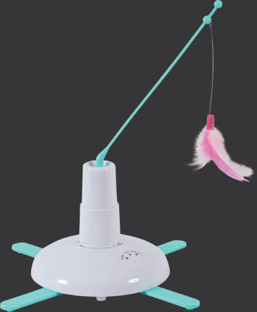 Zolux – интерактивна играчка за котки – въртележка с перо 1 бр. 2