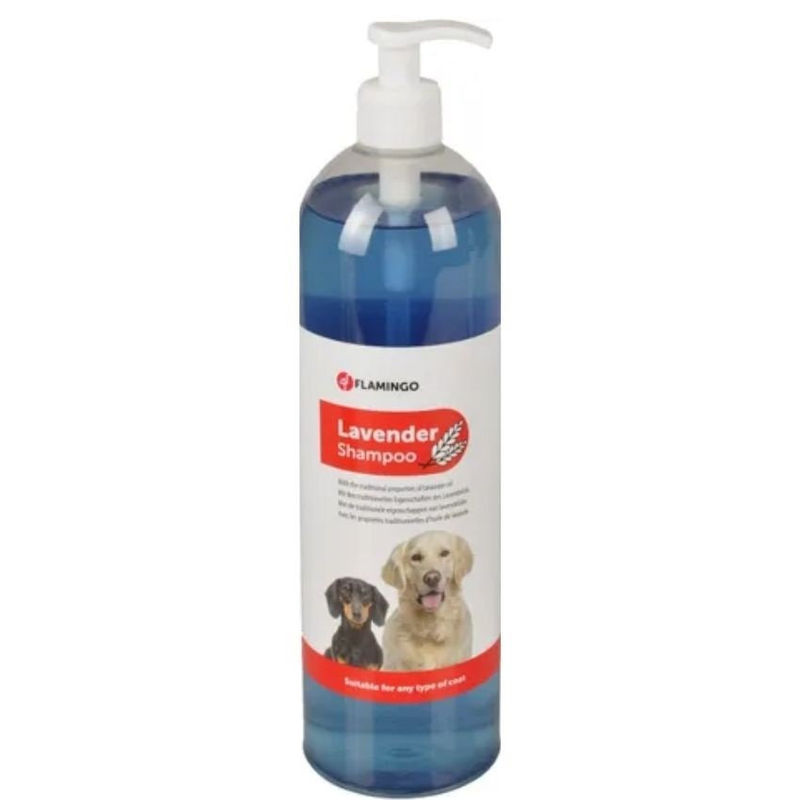 Шампоан с лавандула за всеки тип козина за кучета и кученца Flamingo LAVENDER SHAMPOO 1L –  с дозатор за лесна употреба 1л.