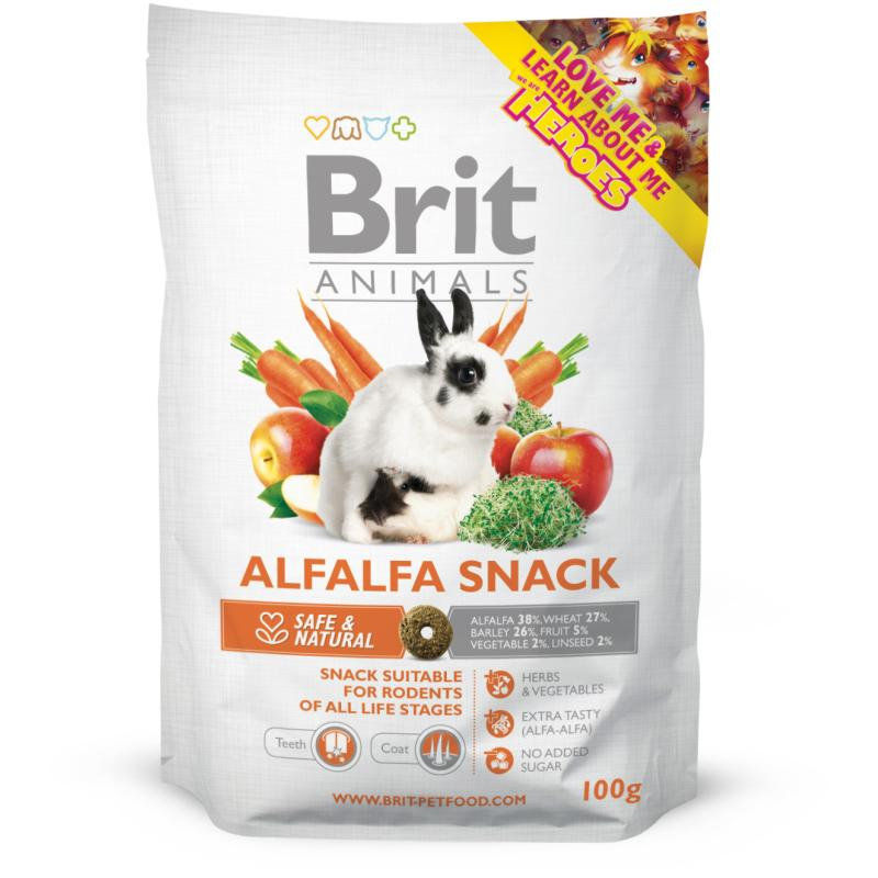 Brit Animals ALFALFA SNACK for RODENTS – Супер премиум допълваща храна за гризачи 100гр. 0.100 кг.