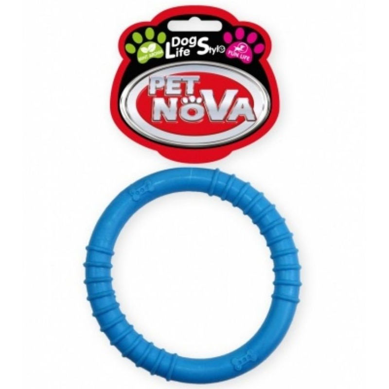 Кучешка играчка PET NOVA –  Гумен Ринг  – 9,5см син 2