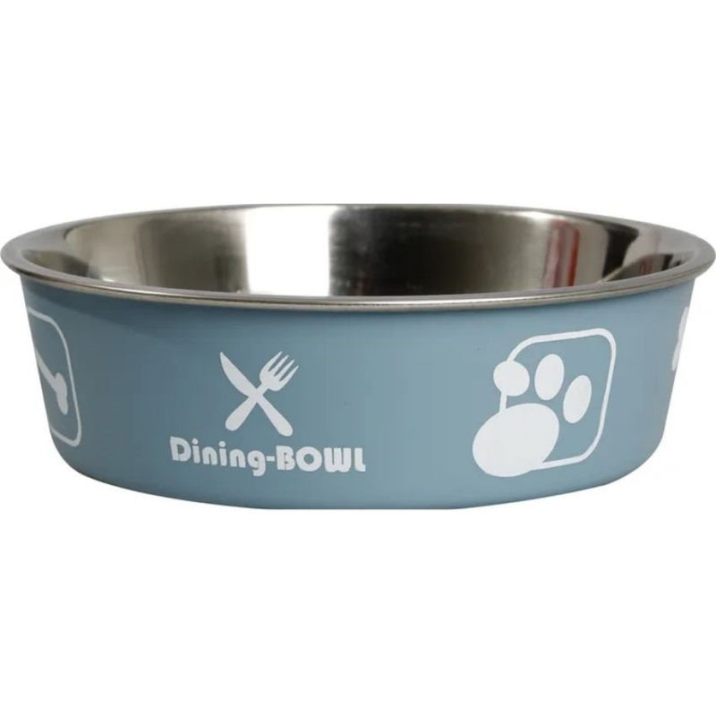 Метална синя купа Flamingo KENA Blue- с противоплъзгаща основа 450 мл.