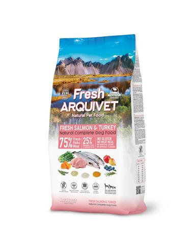 Arquivet Fresh Salmon & Turkey – 10 Kg Полумокра Кучешка Храна От Прясна Сьомга И Пуйка 10кг.