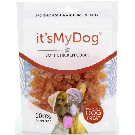 It's My Dog Chicken Soft Cubes Grain Free - меки кубчета пилешко 85 г, без зърно,