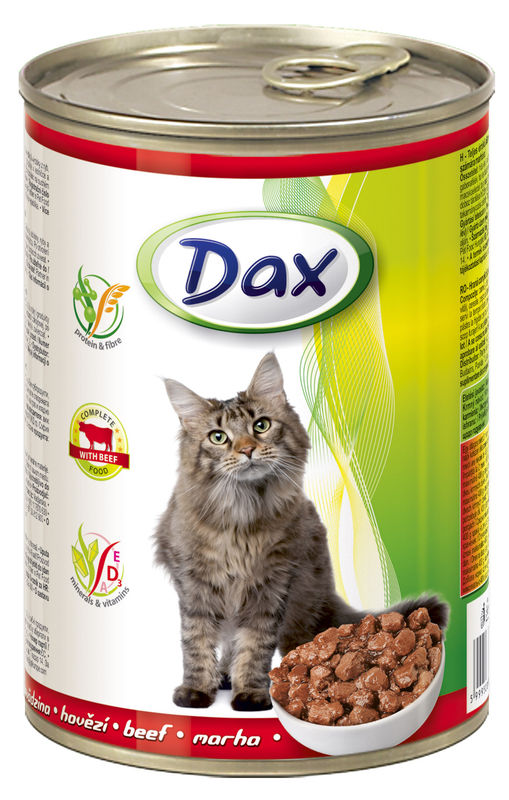 Консервирана храна за котки DAX Beef с говеждо месо 415gr.