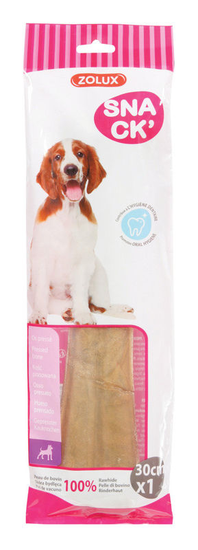 Пресован кокал Zolux от 100% хрупкава, свинска кожа, 30см  30 см.