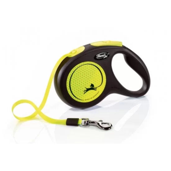 flexi Classic Neon L - 5м лента, до 50кг - светлоотразителен