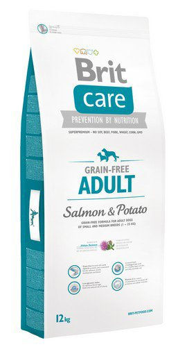 Суха храна БЕЗ зърнени култури Brit Care Grain Free Adult Salmon & Potato – със сьомга и картофи 12 кг. 2