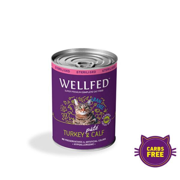 Консерва за котка WELLFED Sterilised Adult – Turkey & Calf (12months – 7 years) 3