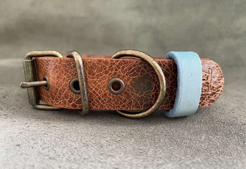 Бутиков кожен нашийник- №131 2