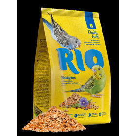 Ежедневна храна за вълнисти и малки папагали RIO FOOD FOR BUDGIES с червено просо, ленено семе и водорасли 1кг.