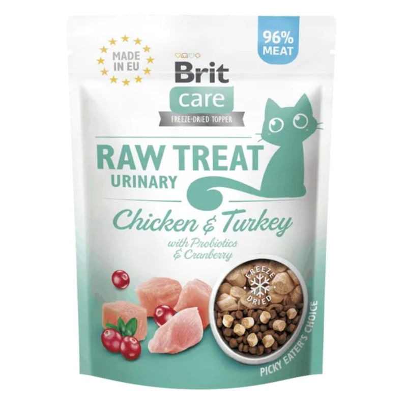 Монопротеиново лакомство за котки Brit RAW Treat Cat Urinary 40gr