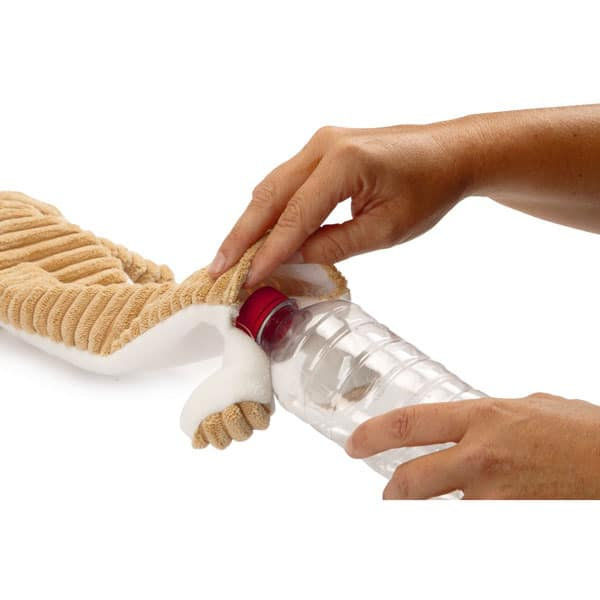 Плюшена играчка за куче  Beeztees  с място за бутилка – Зайче Бял