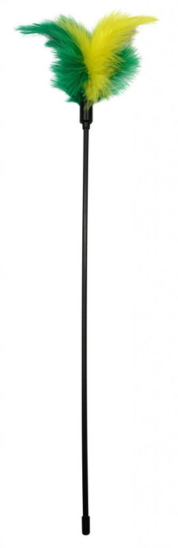 Kотешка въдица PET NOVA с пера 40 см. микс