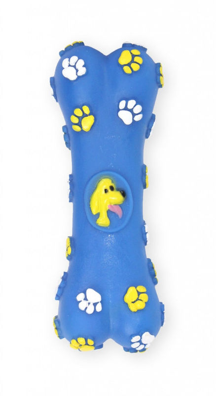 Гумен кокал със звук PET NOVA 15 см. син 2