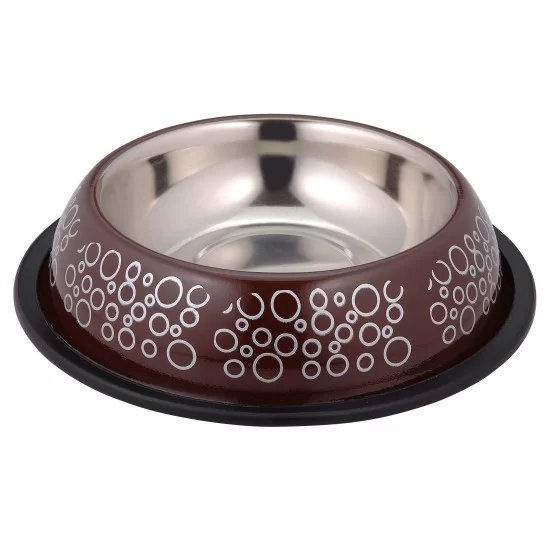 anipro Bubbles No Slip метална купа кафява 15.5 см, 0.2 л